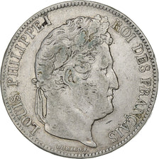 France, Louis-Philippe, 5 Francs, 1840, Rouen, Silver, EF(40-45), Gadoury:678