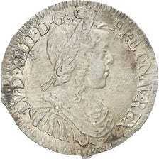 France, Louis XIV, 1/2 Écu à la mèche longue, 1649, Rennes, Silver
