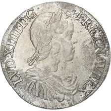 Frankrijk, Louis XIV, 1/2 Écu à la mèche longue, 1650, Bayonne, Zilver, ZF