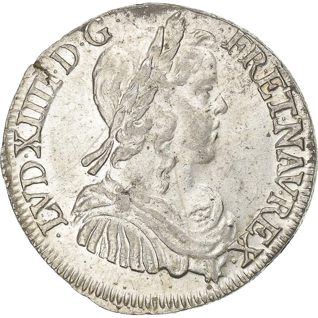 França, Louis XIV, 1/2 Écu à la mèche longue, 1650, Bayonne, Prata