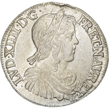 France, Louis XIV, 1/2 Écu à la mèche longue, 1650, Bayonne, Silver
