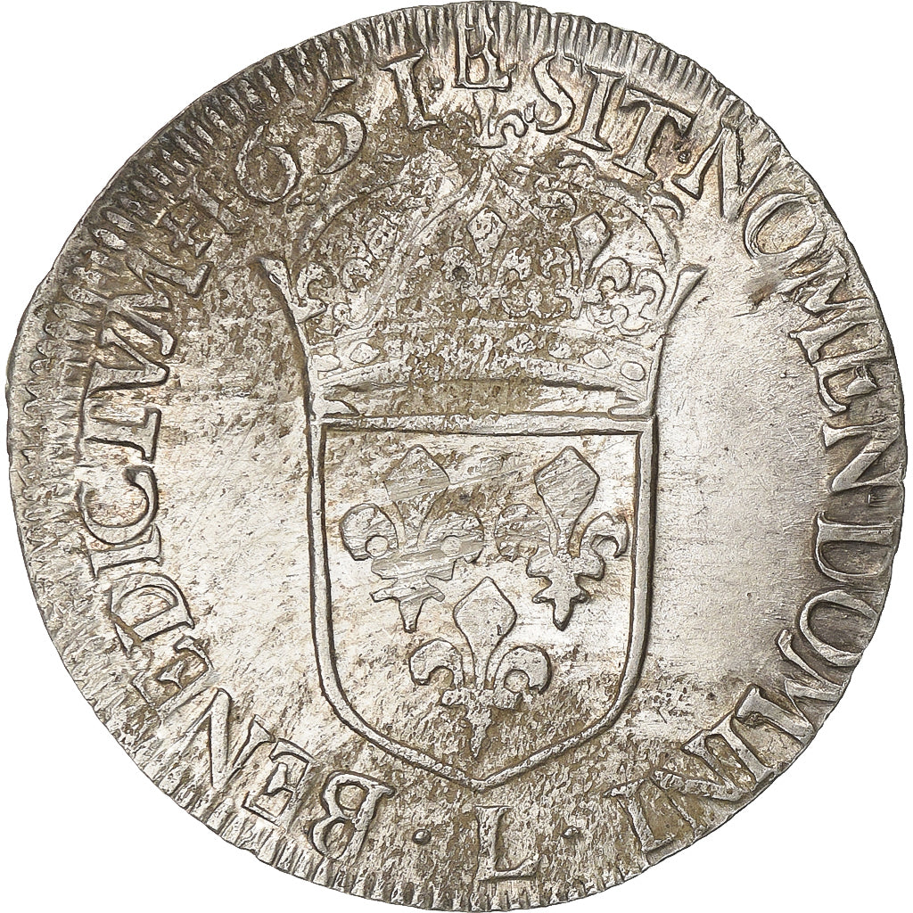 Francja, Louis XIV, 1/2 Écu à la mèche longue, 1651, Bayonne, Srebro