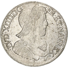 Frankrijk, Louis XIV, 1/2 Écu à la mèche longue, 1652, Bayonne, Zilver, ZF