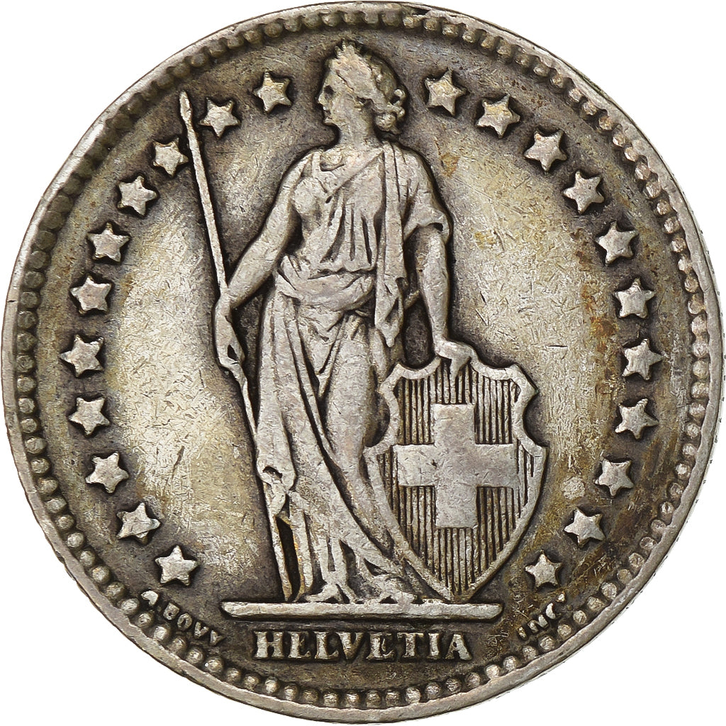 Switzerland, 1 Franc, Helvetia, 1940, Bern, Silver, AU(55-58), KM:24