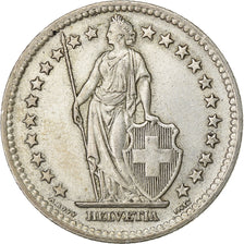 Switzerland, 2 Francs, Helvetia, 1944, Bern, Silver, AU(55-58), KM:21