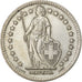 Switzerland, 2 Francs, Helvetia, 1944, Bern, Silver, AU(55-58), KM:21
