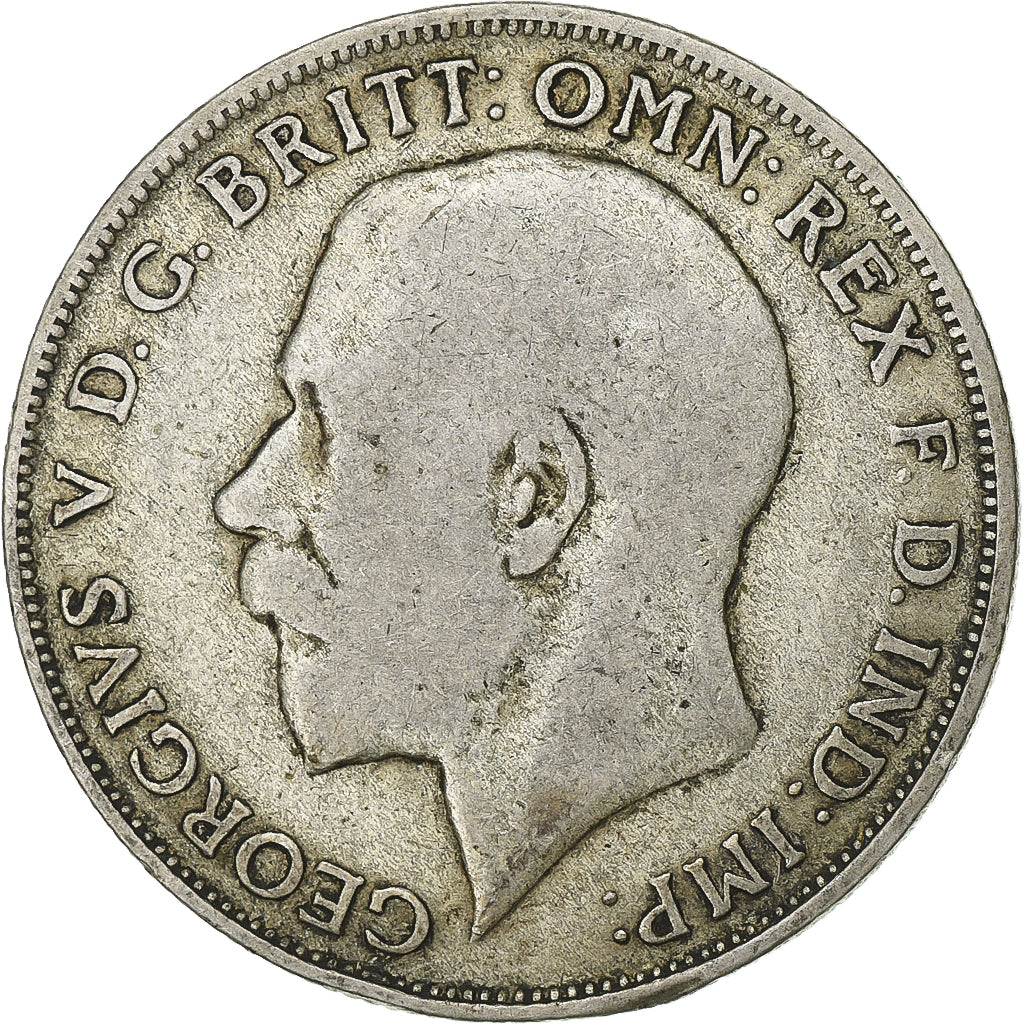Gran Bretaña, George V, 1 Florin, 1921, Plata, MBC, KM:817a
