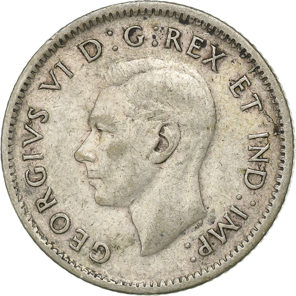 Canada, George VI, 10 Cents, 1943, Silver, EF(40-45), KM:34