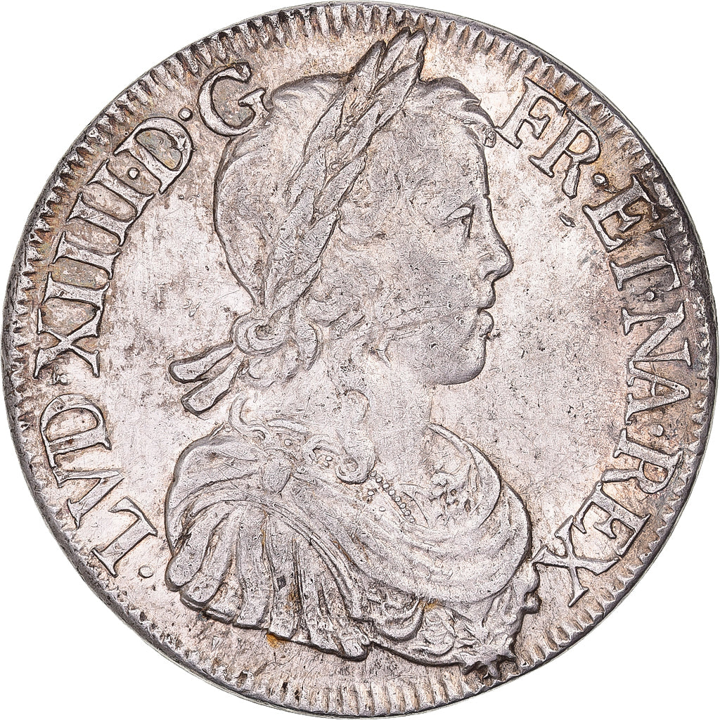 France, Louis XIV, Ecu, Écu à la mèche longue, 1649, Bordeaux, Silver