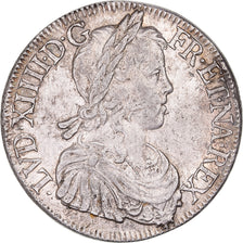 France, Louis XIV, Ecu, Écu à la mèche longue, 1649, Bordeaux, Silver