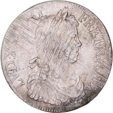 Francia, Louis XIV, Ecu, Écu à la mèche longue, 1652, Bordeaux, Argento, MB+