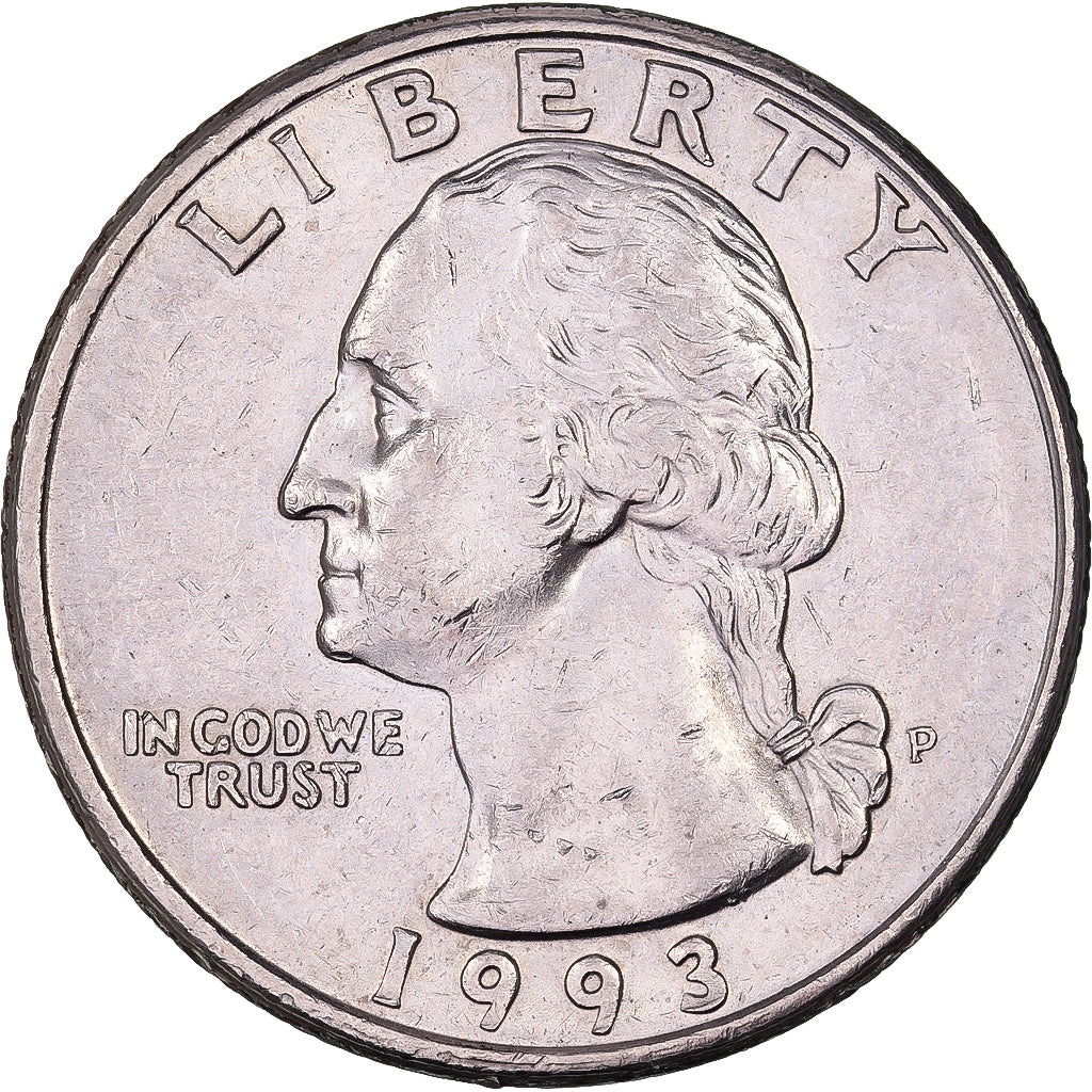 Estados Unidos da América, Quarter, Washington Quarter, 1993, U.S. Mint, Cobre