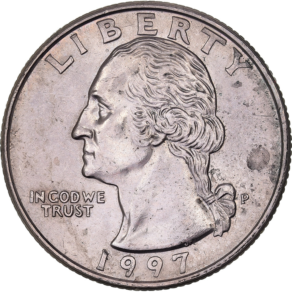 États-Unis, Quarter, Washington Quarter, 1997, U.S. Mint, Cupronickel plaqué