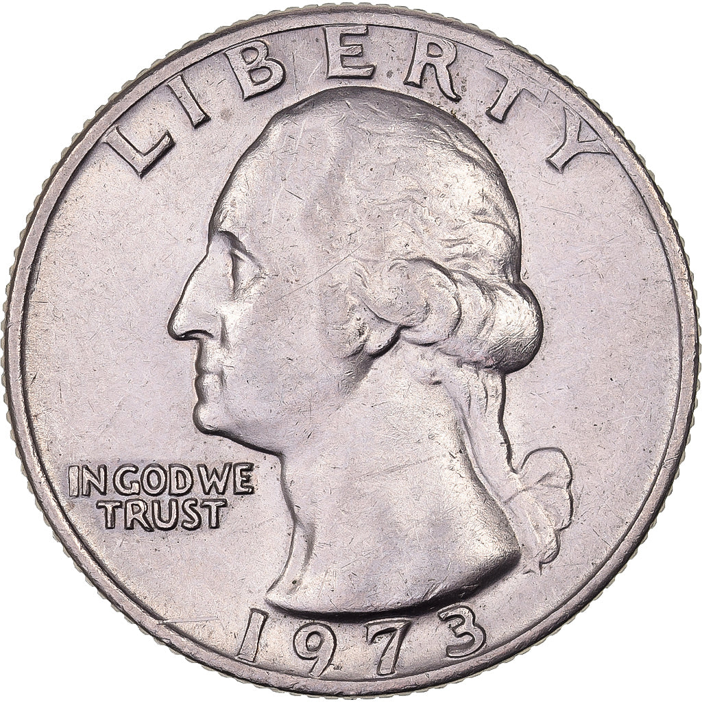 États-Unis, Quarter, Washington Quarter, 1973, U.S. Mint, Cupronickel plaqué
