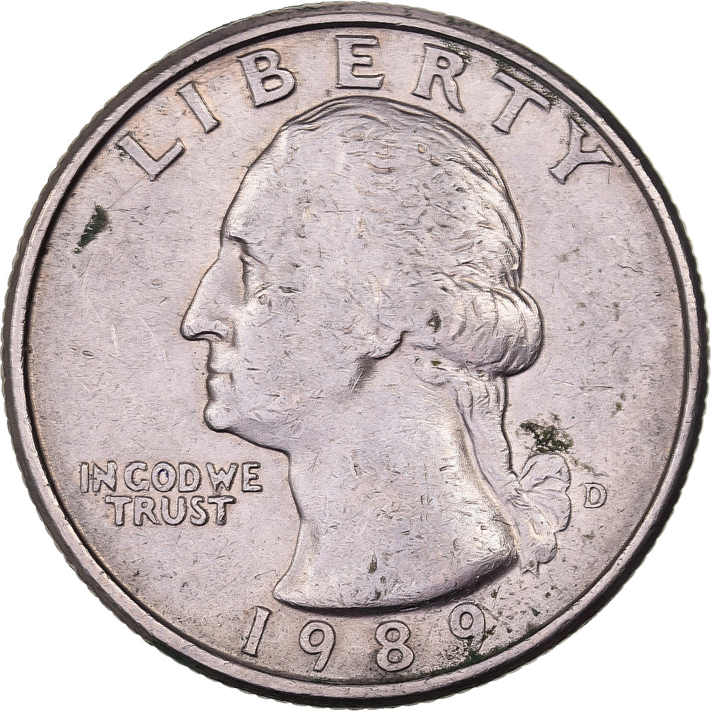Vereinigte Staaten, Quarter, Washington Quarter, 1989, U.S. Mint, Copper-Nickel