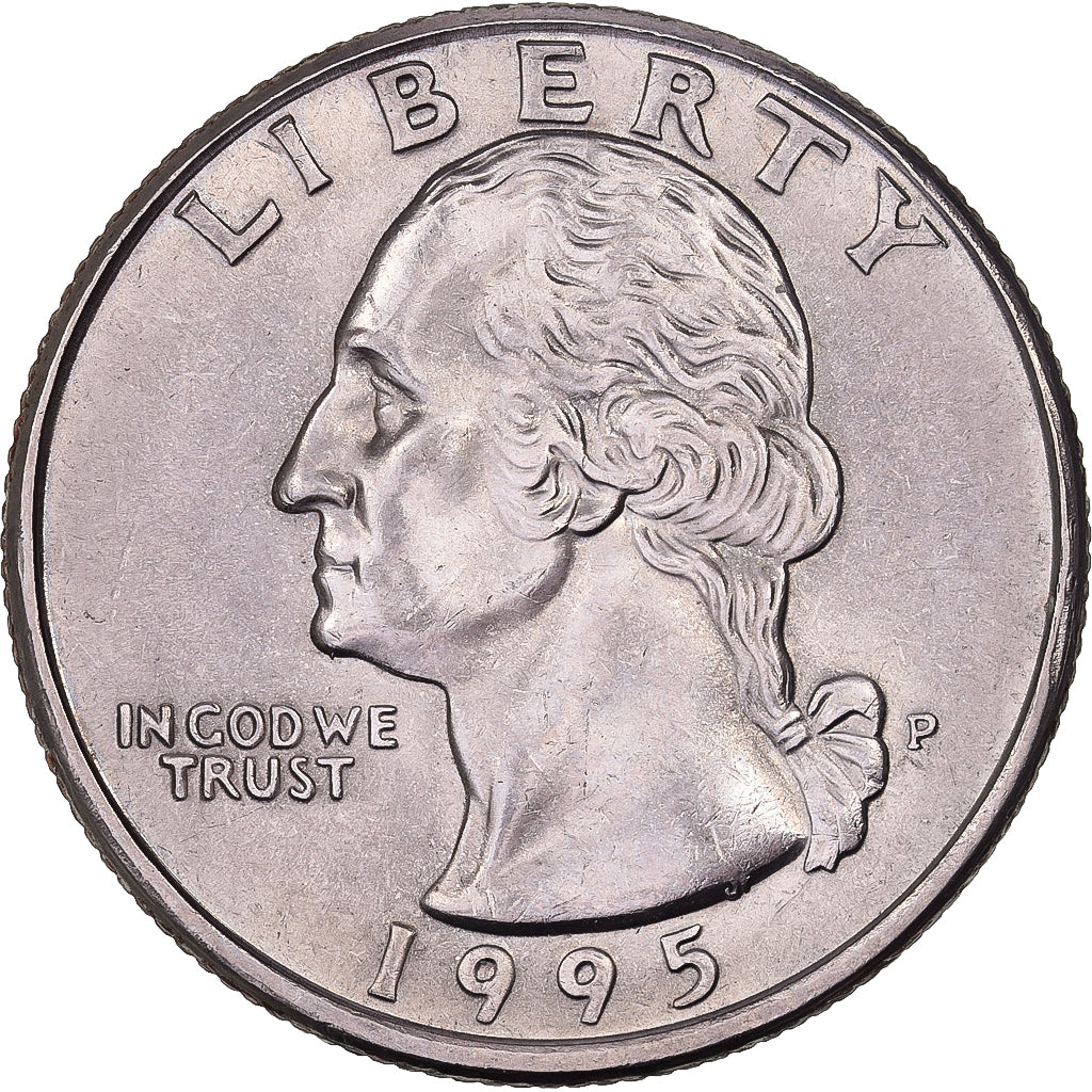 États-Unis, Quarter, Washington Quarter, 1995, U.S. Mint, Cupronickel plaqué