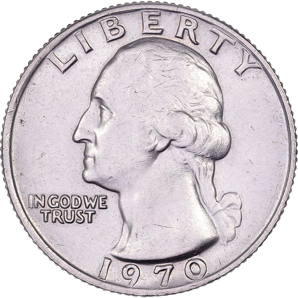 Estados Unidos, Quarter, Washington Quarter, 1970, U.S. Mint, Cobre - níquel
