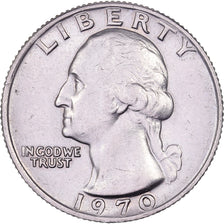 United States, Quarter, Washington Quarter, 1970, U.S. Mint, Copper-Nickel Clad