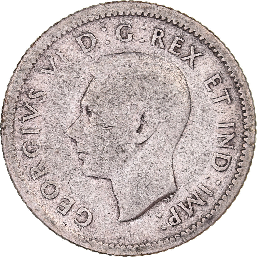 Kanada, George VI, 10 Cents, 1938, Royal Canadian Mint, Silber, S, KM:34
