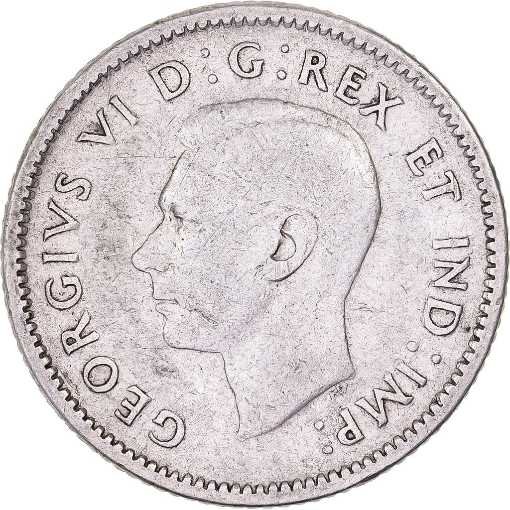 Kanada, George VI, 10 Cents, 1947, Royal Canadian Mint, Silber, S+, KM:34