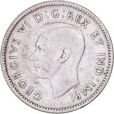 Canada, George VI, 10 Cents, 1947, Royal Canadian Mint, Argent, TB+, KM:34