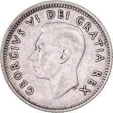 Canada, George VI, 10 Cents, 1952, Royal Canadian Mint, Silver, EF(40-45), KM:43