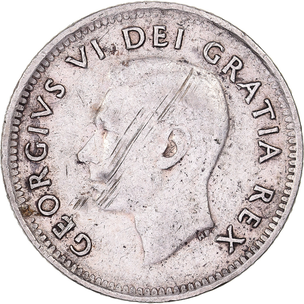 Canada, George VI, 10 Cents, 1951, Royal Canadian Mint, Silver, EF(40-45), KM:43