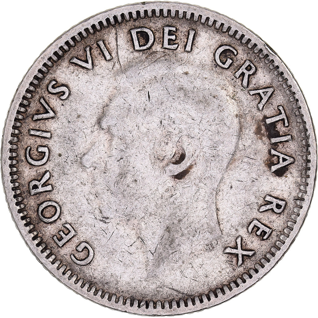 Canada, George VI, 10 Cents, 1949, Royal Canadian Mint, Argento, MB+, KM:43