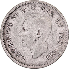 Canada, George VI, 10 Cents, 1946, Royal Canadian Mint, Silver, VF(30-35), KM:34