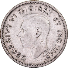 Canada, George VI, 10 Cents, 1945, Royal Canadian Mint, Silver, EF(40-45), KM:34