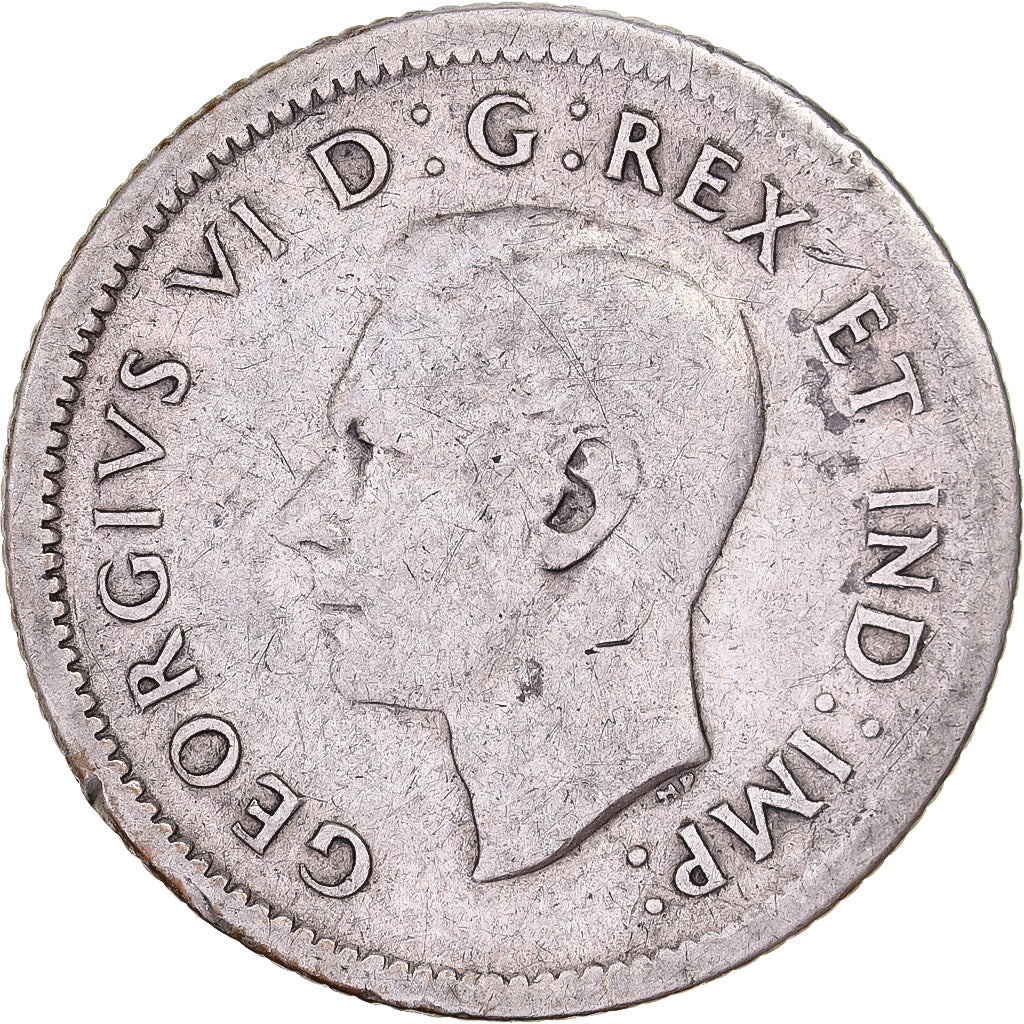 Canada, George VI, 10 Cents, 1939, Royal Canadian Mint, Argento, MB+, KM:34