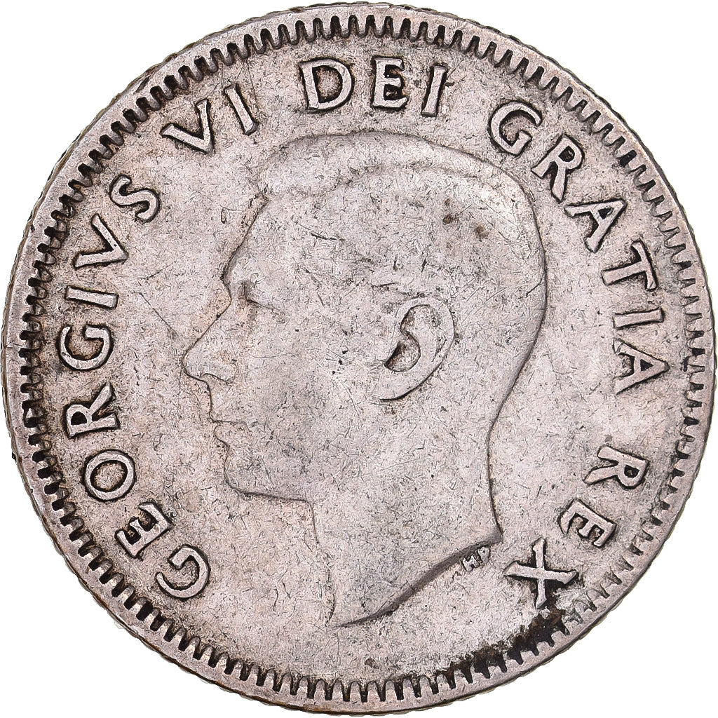 Canada, George VI, 10 Cents, 1948, Royal Canadian Mint, Argento, MB+, KM:43