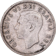 Canada, George VI, 10 Cents, 1948, Royal Canadian Mint, Silver, VF(30-35), KM:43