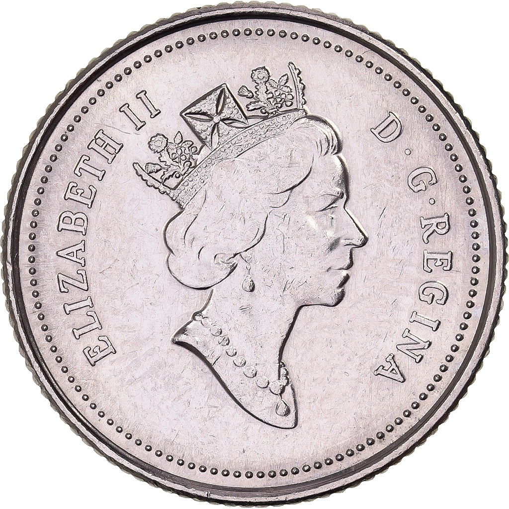 Canada, Elizabeth II, 10 Cents, 1990, Royal Canadian Mint, Nichel, BB+, KM:183