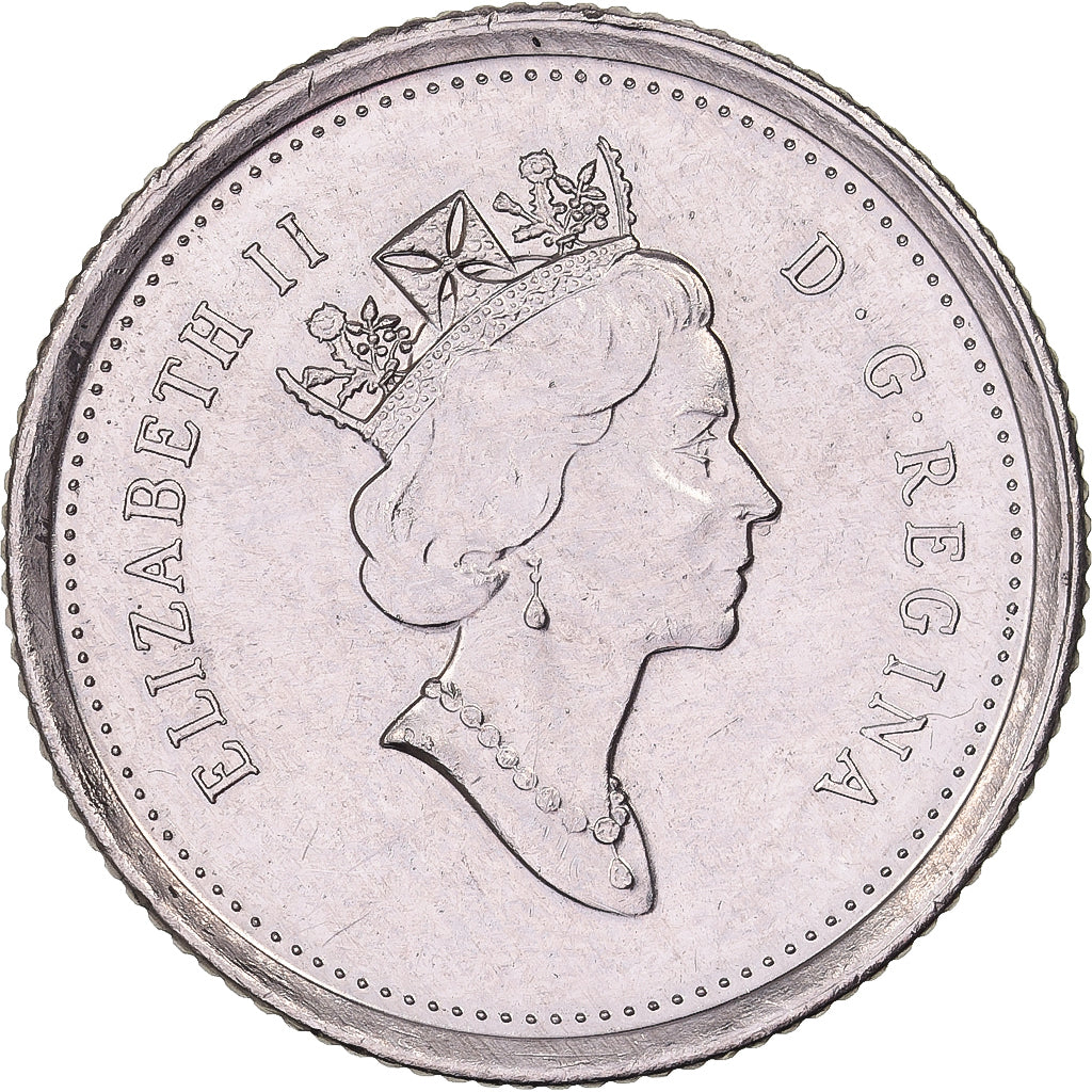 Canadá, Elizabeth II, 10 Cents, 1999, Royal Canadian Mint, Níquel, MBC+