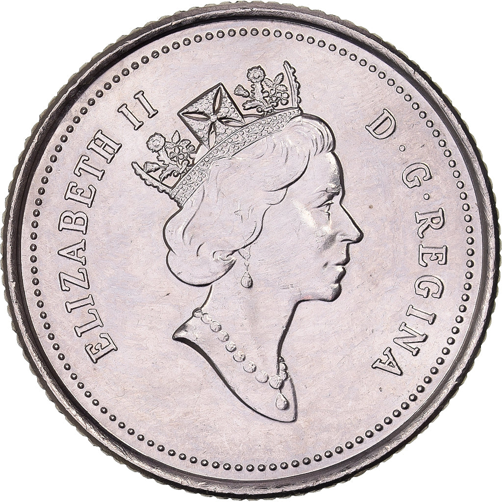 Canada, Elizabeth II, 10 Cents, 1993, Royal Canadian Mint, Nickel, ZF+, KM:183