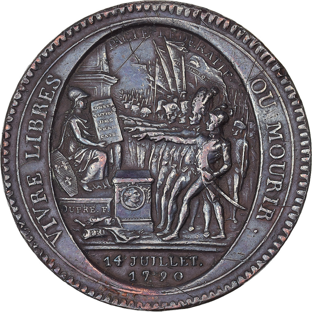 France, 5 Sols, 1792 / AN 4, Birmingham, Monneron, Bronze, EF(40-45)