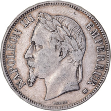France, Napoleon III, 5 Francs, 1868, Strasbourg, Silver, EF(40-45)