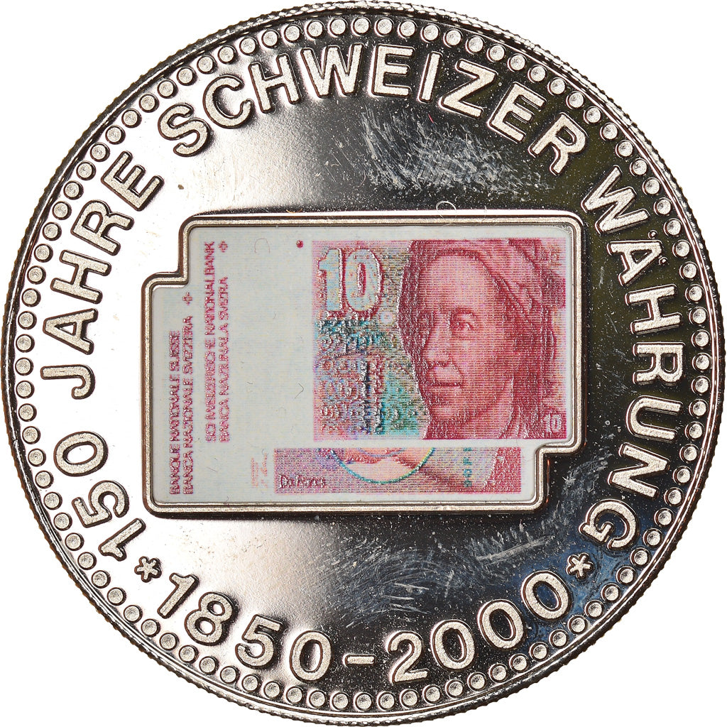 Switzerland, Medal, 150 Ans de la Monnaie Suisse, 10 FRANCS, 2000, MS(64)