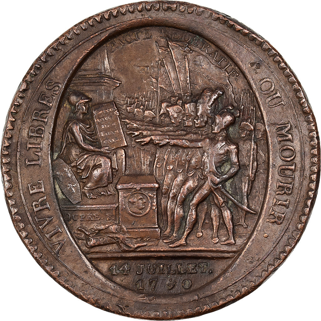 Francja, 5 Sols, 1792 / AN 4, Birmingham, Monneron, Brązowy, EF(40-45)