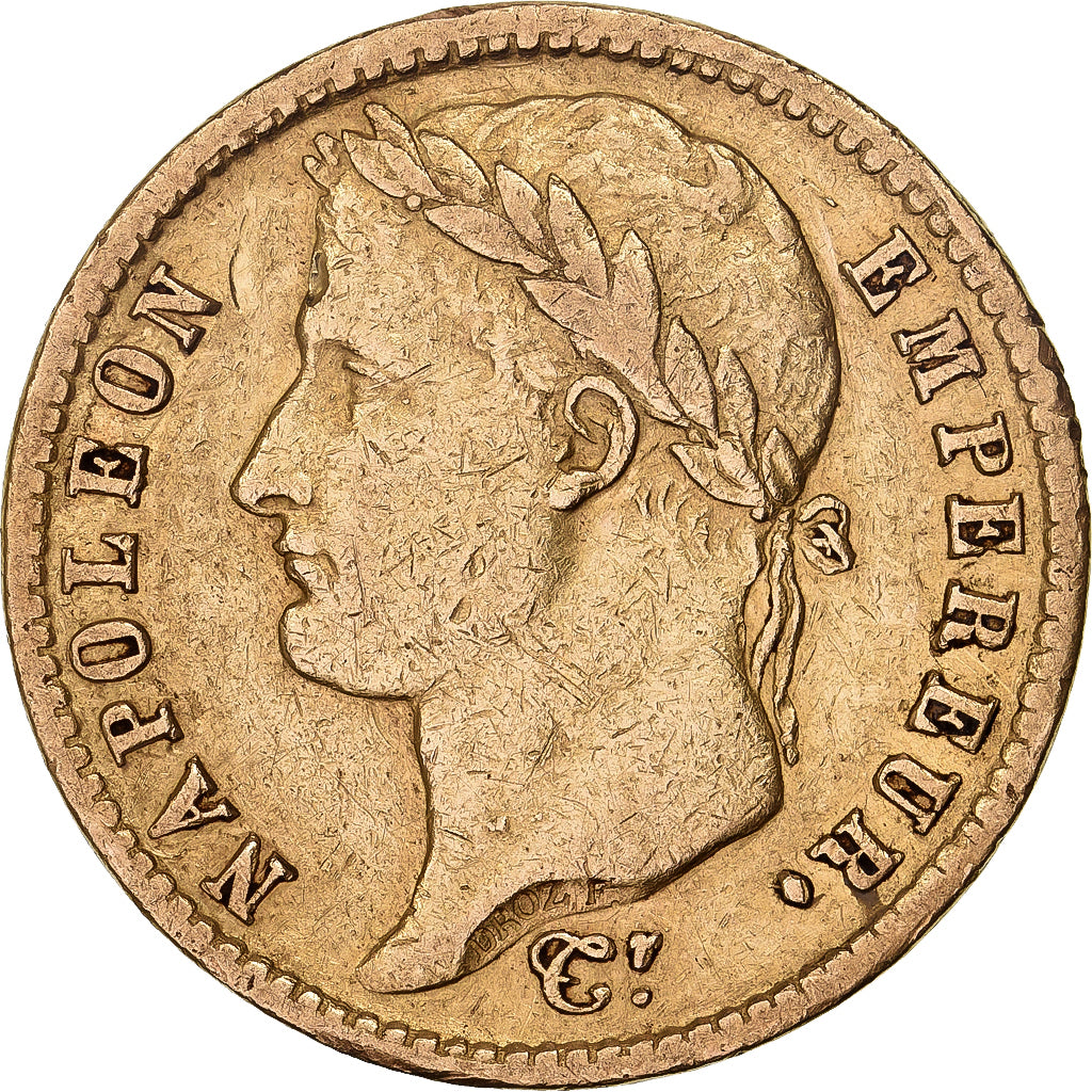 Francia, Napoleon I, 20 Francs, 1813, Paris, Oro, MBC, Gadoury:1025, KM:695.1