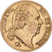 France, Louis XVIII, 20 Francs, 1820, Paris, Gold, EF(40-45), Gadoury:1028
