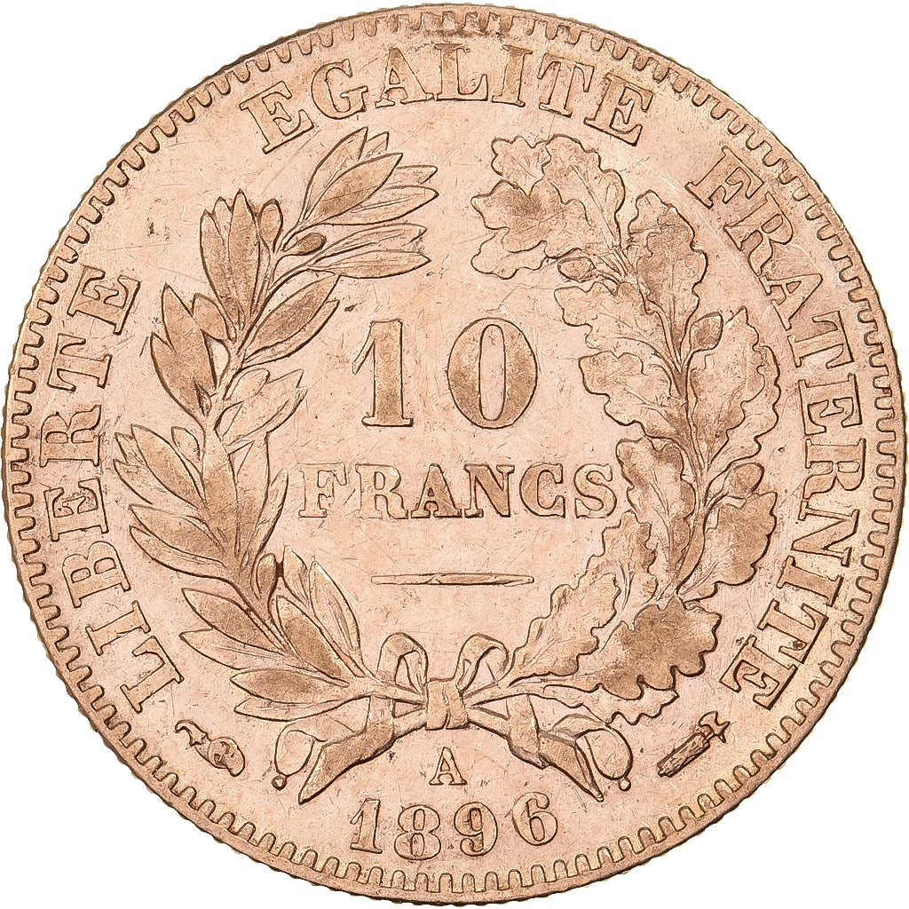 France, 10 Francs, Cérès, 1896, Paris, Or, TTB+, Gadoury:1016, KM:830