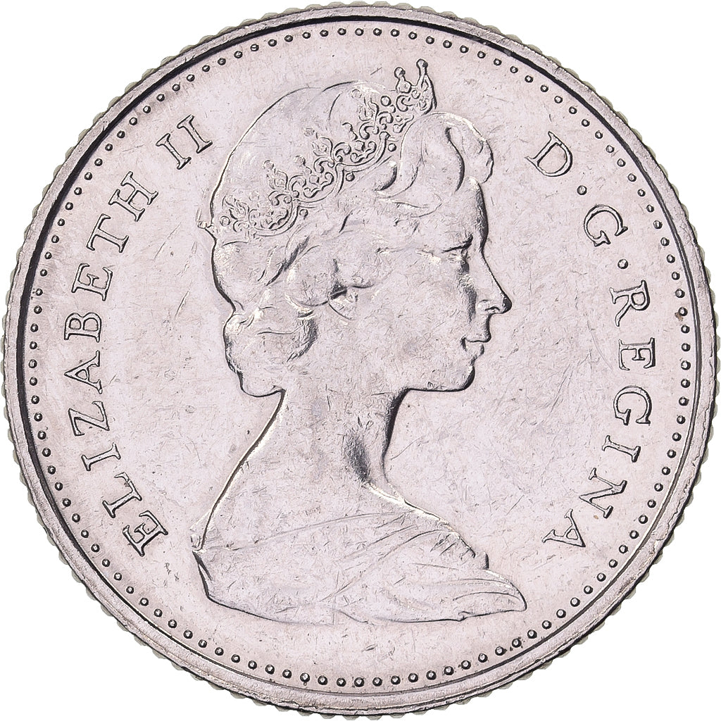 Canadá, Elizabeth II, 10 Cents, 1976, Royal Canadian Mint, Níquel, MBC+