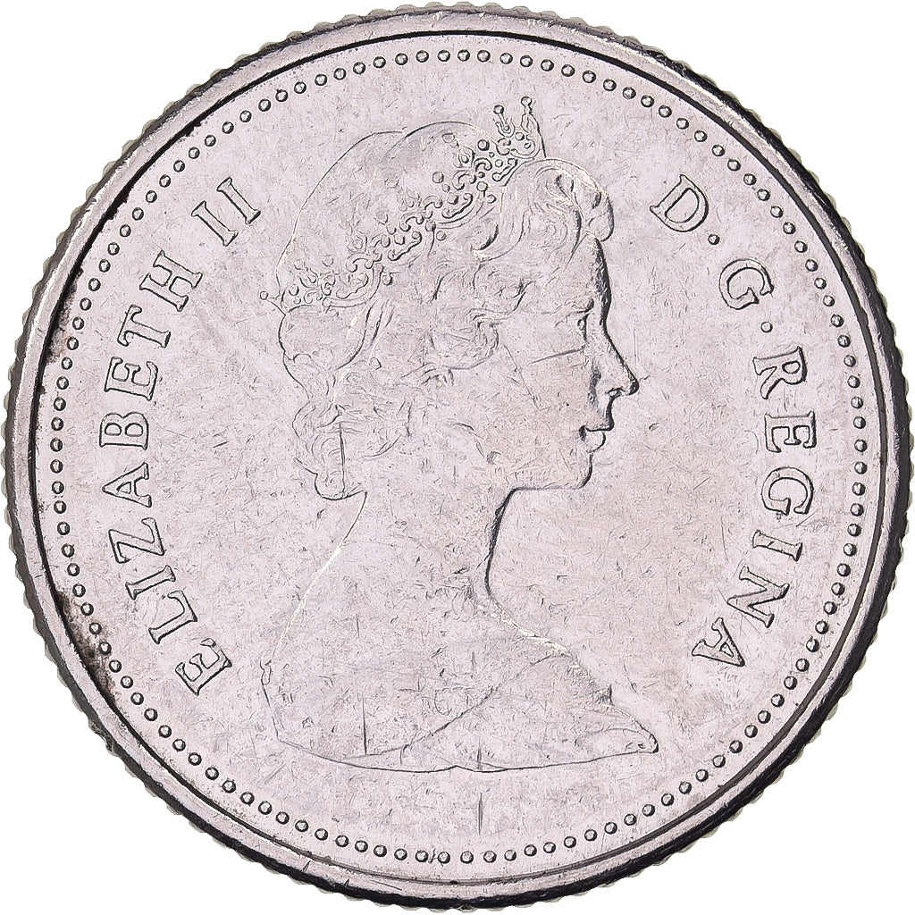 Canada, Elizabeth II, 10 Cents, 1983, Royal Canadian Mint, Nickel, ZF+, KM:77.2