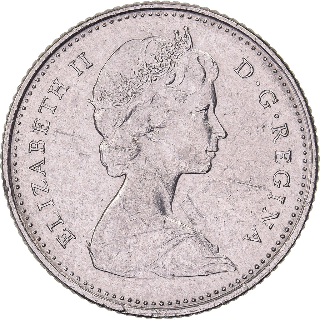 Canada, Elizabeth II, 10 Cents, 1972, Royal Canadian Mint, Nickel, ZF+, KM:77.1