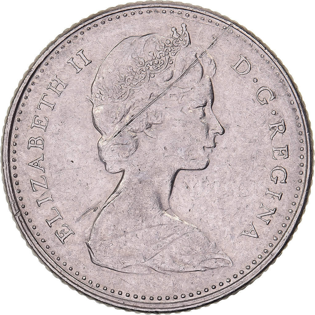 Canada, Elizabeth II, 10 Cents, 1968, Royal Canadian Mint, Nickel, ZF+, KM:73