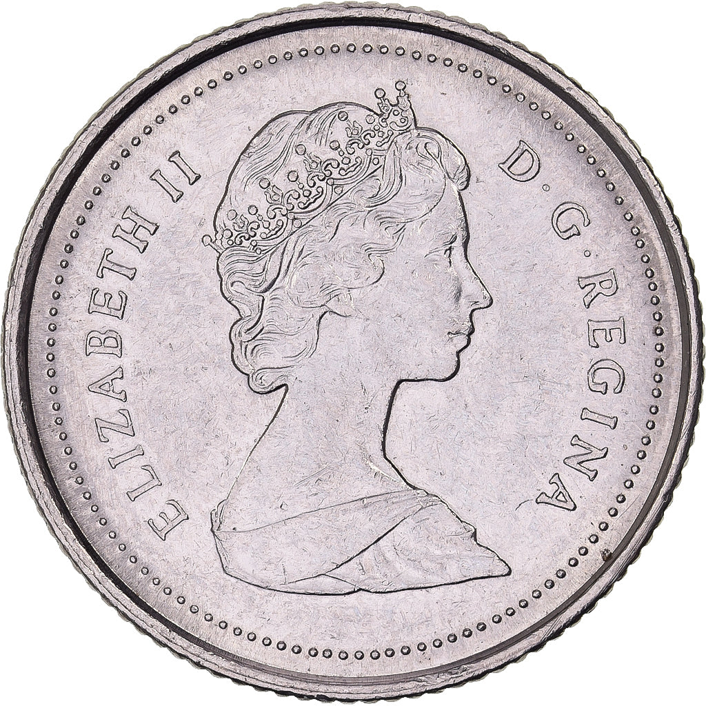 Canadá, Elizabeth II, 10 Cents, 1986, Royal Canadian Mint, Níquel, AU(50-53)