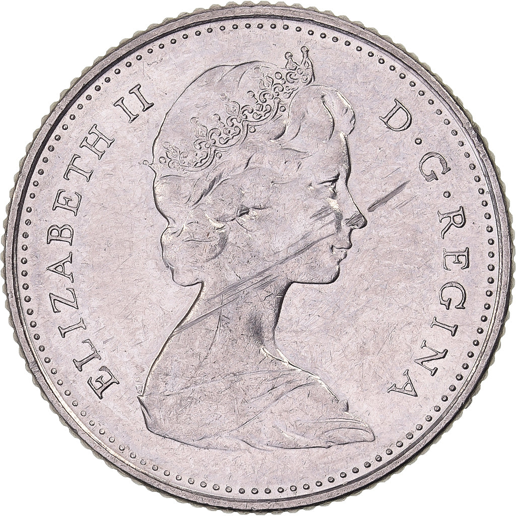 Canadá, Elizabeth II, 10 Cents, 1977, Royal Canadian Mint, Níquel, AU(50-53)