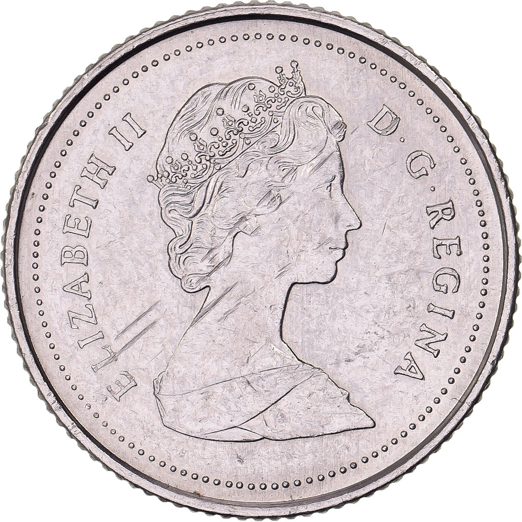 Canadá, Elizabeth II, 10 Cents, 1987, Royal Canadian Mint, Níquel, AU(50-53)